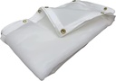 Tarps Now Heavy Duty Mesh Tarp, (8' X 20') with 75% Shade and Brass Grommets - Multipurpose Protective Cover Tarpaulin with Air Flow for Tie Downs, Shade, Fences, Canopies, Dump Trucks - White