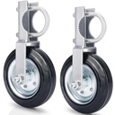 6 Inch Gate Wheels for Metal Tube Gate, Heavy Duty Gate Helper Wheel, Farm Gate Wheel with 1-5/8" Thru 2" Gate Frames, Gate Support Wheel for Chain Link Fence, Prevent Gate from Dragging,Silver-2 Pcs