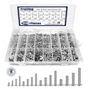1110PCS Nuts and Bolts Assortment Kit, Stainless Steel Hardware Assortment Kit with Assorted Screws, Nuts, Bolts and Washers（#4-40#6-32#8-32#10-24）