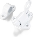 5 Pack White Self-Closing Latches - Resilient Bolt Aluminum Alloy Spring Door Locks with Screws for Secure Gates, Windows, and Cabinets