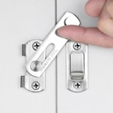 4 Packs Barn Door Latches，2.75” X 2.02” Brushed Nickel Stainless Steel Barn Gate Flip Door Latch Bi-Fold Door Lock,Sliding Door Antique Lock Gate Latches Wine Cabinet Closet Door Latches