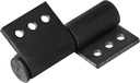 4 Pcs Weld-On Lift-Off Hinges, 5" X 2-3/8" Gate Hinge Flag Hinges with Prepunched Hole for Trailer Gate Ramp, Removeable Pin, Load 200Kg(440 Lb)