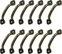Bivethoi 12 Pcs Barn Door Handles, Metal Door Handle Bronze, Gate Pull Handle for Outdoor Garage Fence, Indoor Drawer Closet.