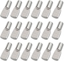 60PCS 5Mm Shelf Support Shelf Pins Kit Nickel Plated Cabinet Furniture Shelf Support Pegs Spoon Shape Shelf Bracket Pegs Perfect for Shelf Holes on Cabinets, Entertainment Centers (60PCS)