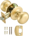 Design House Cambridge Passage Knob, Satin Gold