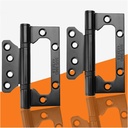 4 Inch 180 Degree Black Hinges for Doors,Interior Black Door Hinges,Noiseless Bedroom Door Hinges,Security Hinges for Outswing Doors,Bifold Door Hardware Hinge,Swinging Door Hinges