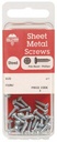Hillman 12 In. X 1-1/2 In. L Phillips Pan Head Zinc-Plated Steel Sheet Metal Screws 5 1 Pk