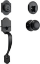 VEVOR Front Door Handle and Deadbolt Set, Satin Nickel Front Door Lock Set with Interior Knob, Single Cylinder Handleset Adjustable Hole Spacing, for Right and Left Handed Entrance and Front Door