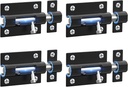 Door Lock Latch Locks Slide - 4 Pack Keyless Entry Slide Locks for inside outside Door, Door Barrel Bolt Door Latch Thickened Heavy Duty Steel, Easy to Install Gate, Slide Latch Lock with 24 Screws