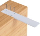 Countertop Support Brackets, 3 Pack 15 Inch Invisible Shelf Corbels for Countertops, White Kitchen Shelf Brackets, 7Mm Thick Countertop Brackets for Quartz, Granite, Wood and Concret Countertops