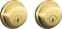 SCHLAGE B62N505 Deadbolt, Keyed 2 Sides, Bright Brass