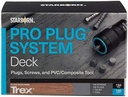 Pro Plug System Plugs and Stainless Steel Screws for Trex Pebble Grey, 165 Plugs for 100 Lin Ft (Covers 40 Sq Ft), 150 Stainless Steel Screws and Pro Plug PVC Tool