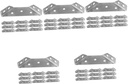50 Pcs Stainless Steel Corner Code Stainless Steel Furniture Corner Connector Corner Brackets for Wood Angle Brackets Corner Braces Stainless Steel Metal Corner Braces