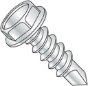 #10-16 X 1 1/2" Self Drilling Screws, Steel, Zinc Plating, Indented Hex Washer, Unslotted, 3 Point, Type BSD (Quantity: 3000 Pcs)