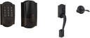 Schlage Encode Smart Wifi Deadbolt with Camelot Trim in Aged Bronze | Schlage FE285 CAM 716 Acc LH Camelot Front Entry Handleset