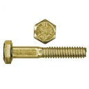 Newport Fasteners 1/4 Inch X 4 Inch Hex Cap Screw Grade 5 Zinc Yellow Plated Steel (Quantity: 50 Pcs) 1/4-20 X 4 Hex Bolt/Coarse Thread/Partially Threaded 0.75 Inches of Thread