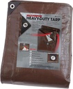 TRP2040 All Purpose Tarp, 20" X 40", Brown/Silver