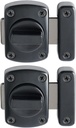 Alise Gate Latch Slide Bolt Latches Lock,Safety Double Sided Rotate Gate Hardware,Black Finish(Pack of 2)