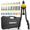 Rivet Nut Tool Rivet Nut Kit, 16" Rivnut Tool Kit with 13 Metric & SAE Mandrels Rivet Nut Assortment Kit with 130 Rivet Nuts, Hand Riveters Nutsert Tool Kit with Durable Blow Molded Case