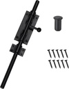 Barrel Bolt Latch 12 Inch Black Cane Bolt Heavy Duty Gate Latch 304 Stainless Steel Slide Bolt Latch Hardware for Outdoor Fence Wooden Gates Barn Door inside Door