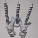 1,000-Pack Concrete Screw Hex Flanged White No Drill Bit 1/4 X 1-3/4 BC-1428CNHFW