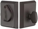 Emtek 8465#3 Sandcast Bronze Single Cylinder Deadbolt with Flap 3 Finish Options (Flat Black Bronze Patina (FB))