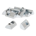 8020, 13040, 15 40 Series 5/16-18 Steel Self Aligning Roll in T-Nut with Ball Spring - T Slot Accessories for 80/20 Aluminum Extrusion - Hardware Nuts (25 Pack)