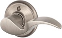 SCHLAGE Avanti Right Handed Lever Non-Turning Lock, Satin Nickel (F170 AVA 619 RH)