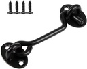 4'' Barn Door Lock Gate Latch, Sliding Door Lock Eye Hook Latch with Screws, Upgrade Heavy Stainless Steel Gate Latch (1 Pack)