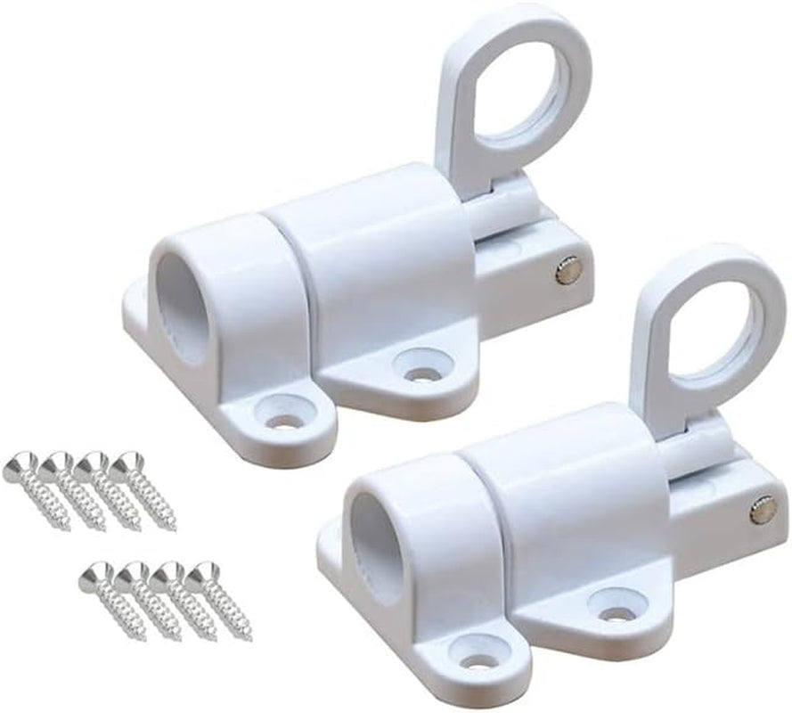Self-Closing Latch Spring Door Lock - White