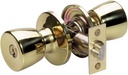 Master Lock TUO0103 Tulip Entry Door Knob with Lock, Polished Brass