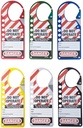 Master Lock Snap-On Lockout Hasp with Tag, 6 Assorted Colors