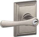 Schlage F51 VLA 619 ADD 16-086 10-027 Addison Collection Avila Keyed Entry Lever, Satin Nickel