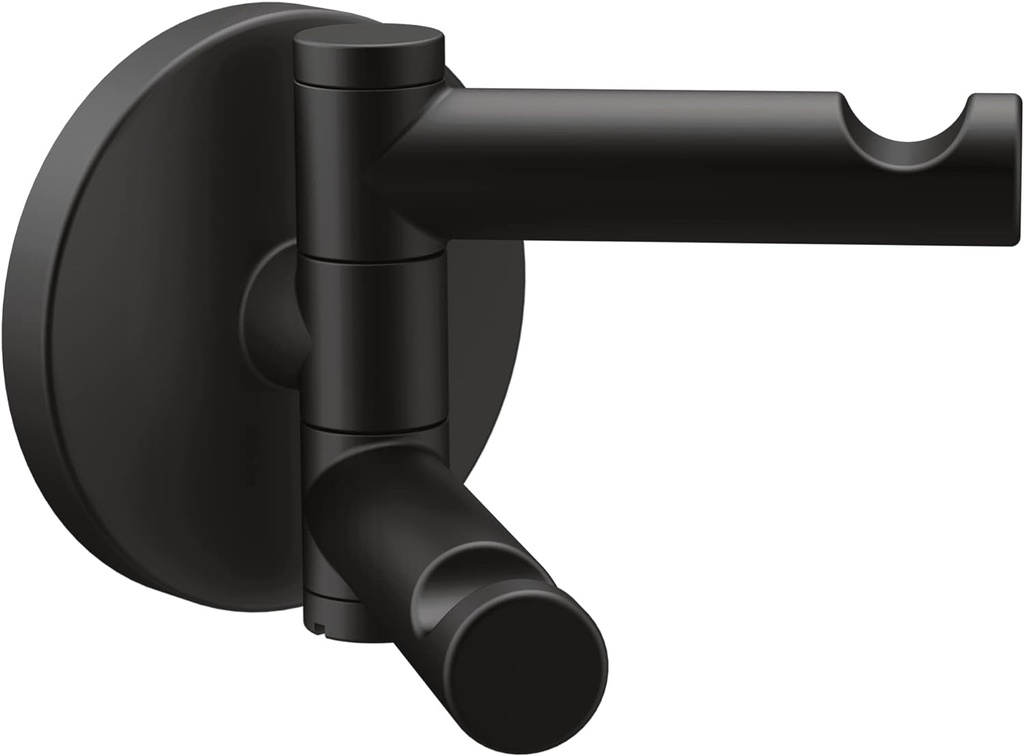 Moen Align Matte Black Double Swivel Robe Hook - Modern Design