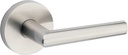 Kwikset 91540-003 Milan Door Handle Lever with Modern Contemporary Slim round Design for Home Hallway or Closet Passage in Satin Nickel