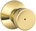 Schlage F40BEL605 Bell Privacy Knob, Bright Brass