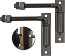 2 Pack Steel J-Bolt Hinge with Plate,Heavy-Duty Welded Hingefor Doors Gates,Heavy-Duty Driveway Gates for Welding on Larger Iron or Steel Gates(Black,A-5/8")