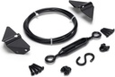 Anti-Sag Gate Kits for Wooden Fence, Black Gate Support Cable Kit Hardware, Gate Sag Frame Kit Hardware for Wooden Fence, Wood Gate Door Repair Kit for Outdoor, 1 Pack