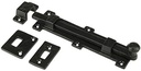 Door Sliding Bolt & Latches, 8 X 2 Inches with 3 Gate Latch, Barrel Bolt Iron Black Powder Coat Finish, Security Slide Lock for Doors Gates Cabinet