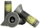 Newport Fasteners Nylon Patch Socket Flat Countersunk Head Cap Screw, 6-32 X 3/8", Alloy Steel, Black Oxide, Hex Socket (Quantity: 1000) Coarse Thread, 6 Allen Bolt, Length: 3/8 Inch, Full Thread