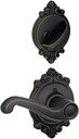 Schlage F59 FLA 716 BRK Brookshire Collection Flair Right-Handed Handleset Interior Lever, Aged Bronze
