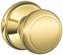Schlage F10-AND Andover Passage Door Knob Set from the F-Series, Polished Brass