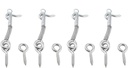 TAODAN 4PCS Spring Security Hook Eye Latch 2.5 Inch Wire Door Hook Eye Latch Stainless Steel Eye Latch for Home and Farm and Camping Trailer