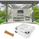 Clear Tarp, 8X10 Ft Heavy Duty Clear Waterproof Tarp with Grommets, Tear Resistant PVC Vinyl Tarps for Outdoor Protection Camping, Greenhouse, Patio and Porch