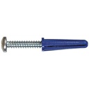 Hillman Plastic Anchors with Screws 14 - 16 Pan Head Phillips 10 Lb. Blue 20/Pack
