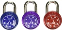 Master Lock 1530T Combination Padlock, Bright Metallic, Each Pack Contains 2 Locks, Colors May Vary, Pack of 4