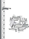 Shelf Clips,Adjustable Shelf Bracket Clips,Heavy Duty Metal Shelving Brackets Clips,Quick Mounting and Dismounting,Shelving Bracket Clips for Metal and Wood Shelves (40, Silver)