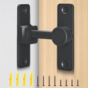 XOOL Barn Door Lock Latch, 90 & 180 Degree Heavy Duty Barn Door Latch, Lock Latch for Door, Garden, Bathroom, Garage, Window, Outdoor, Garage, Barn