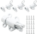 4 Pcs Self Closing Gate Latch Spring Loaded Latch Lock, White Automatic Gate Latch Small Window Latch, Heavy Duty Spring Latch Security Door Latch Lock for Cabinet and Drawer Etc