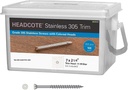 Starborn Headcote Stainless Steel Trim Head White Screws - #7 X 2-1/4" 305 Stainless Steel - 350 Count